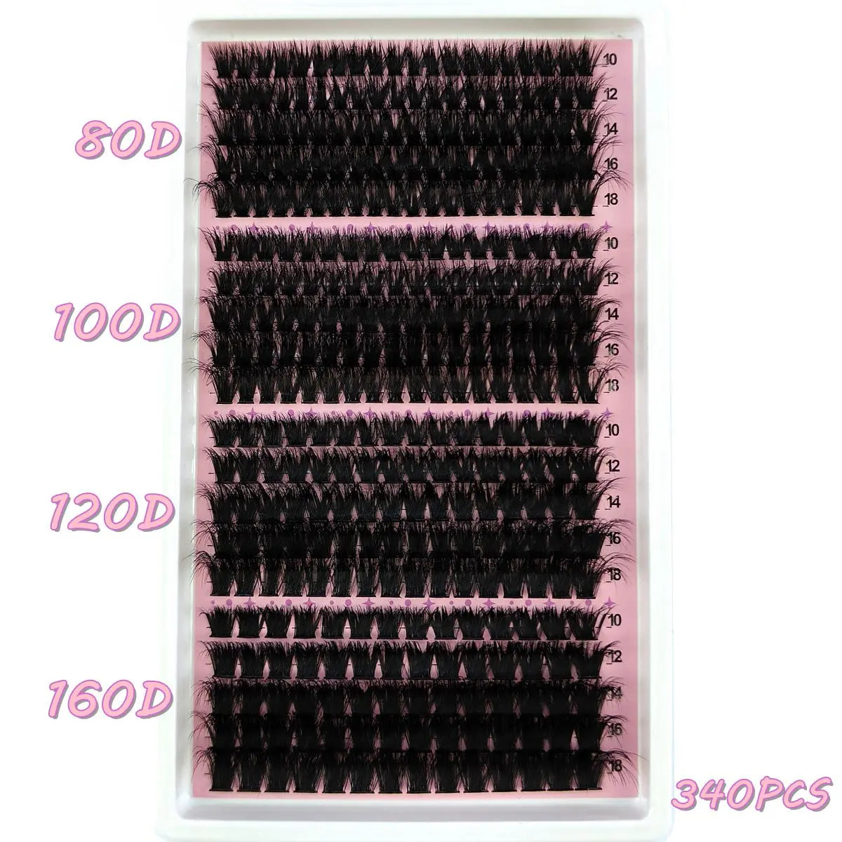 Pack d’extensions cil à cil 80D, 100D, 120D et 160D